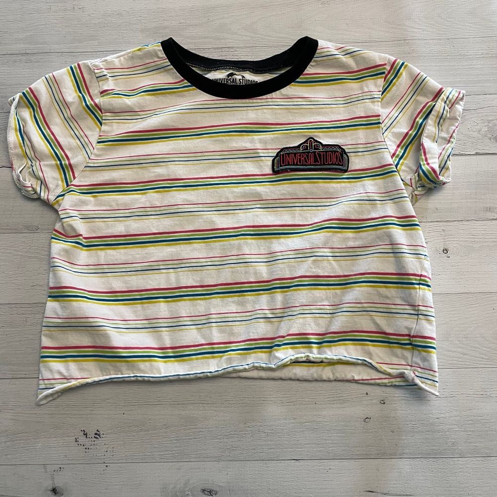 Universal Studios striped crop top‎ womens small